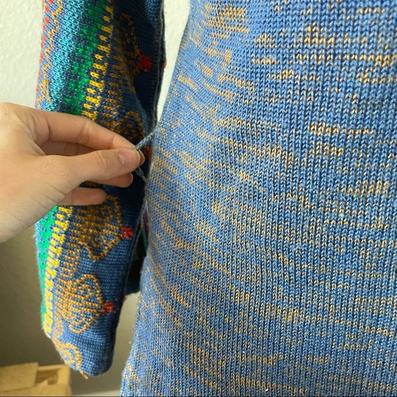 Vintage melansedress sweater skirt set blue brown crown - Picture 6 of 13